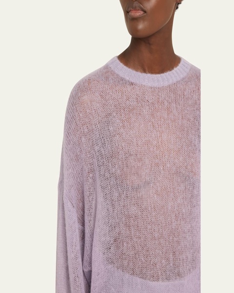 Mohair Shetland Gauze Knit Sweater