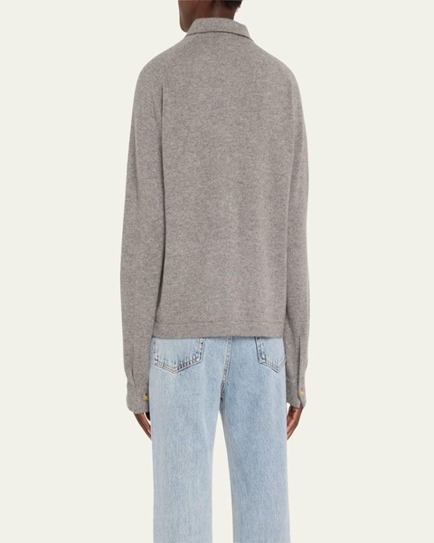 Cashmere Knit Button-Front Cardigan
