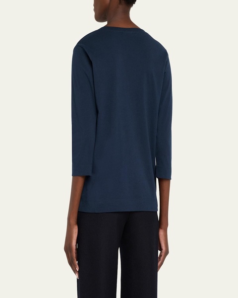 Hefiz Three Quarter Sleeve Cotton T-Shirt