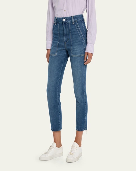 Easy Straight Crop Army Jeans