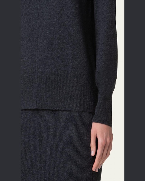 Cashmere Wide Turtleneck Knit Sweater
