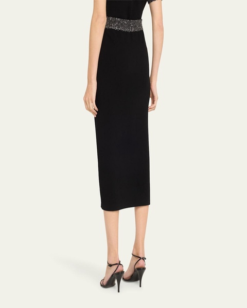 Jane Embellished Knit Midi Skirt