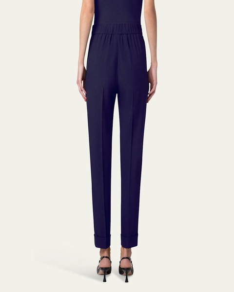 Chris Conical-Leg Crepe Pants