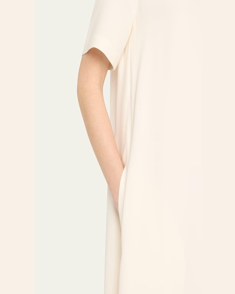 Long Silk T-Shirt Dress