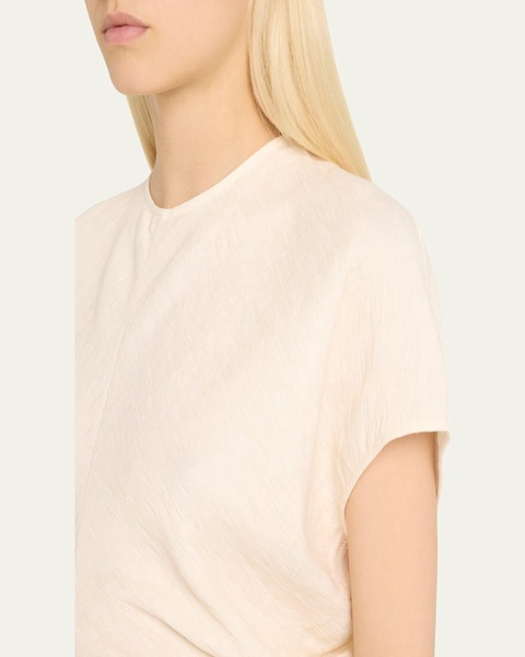 Slouch Waist Short-Sleeve Top