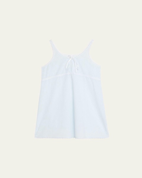 Vionette Striped Lace-Trim Chemise