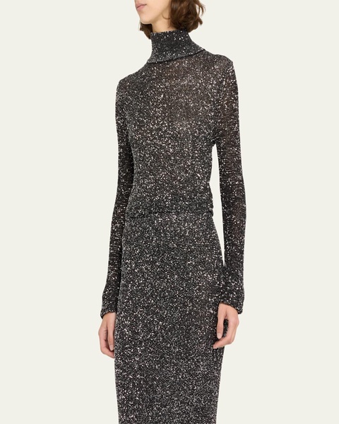 Kendall Sparkly Turtleneck Sweater