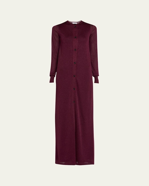Long Lurex Knit Cardigan