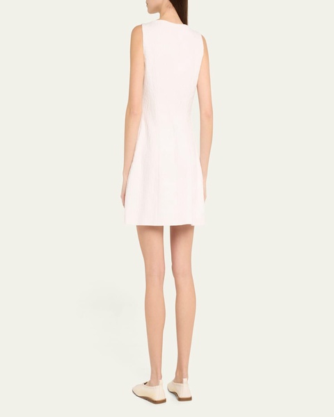 Olympia Button-Front Crinkle Mini Dress