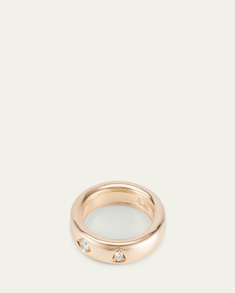 Iconica 18K Rose Gold Extra Small Fancy Set Diamond Band Ring