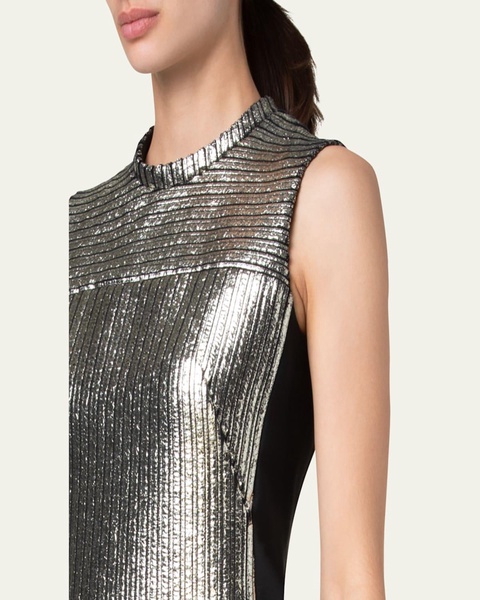 Laminated Corduroy Mini Dress