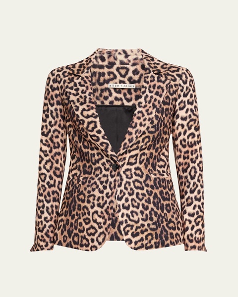 Macey Leopard Fitted Blazer