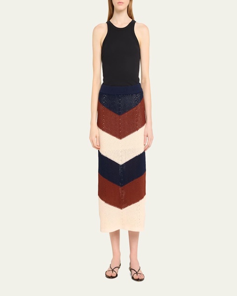 Tia Crochet Midi Skirt
