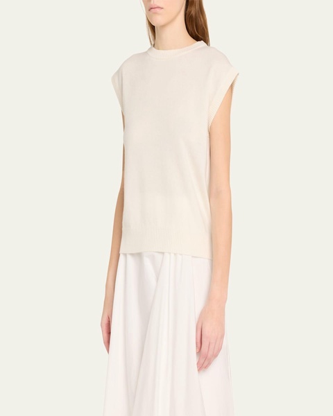 Cap Sleeve Cashmere Sweater
