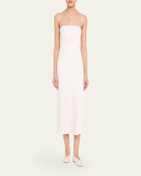 Shauna Strapless Cowl-Back Midi Dress