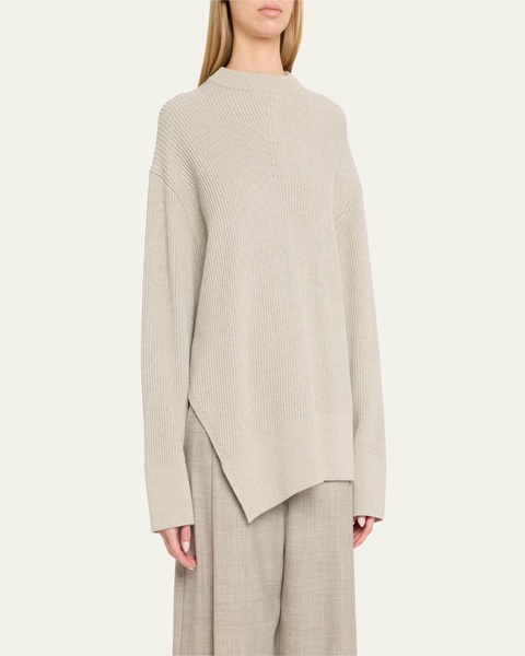 Asymmetric Ribbed Sweater