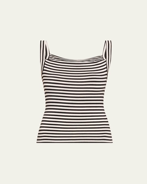 Striped Square-Neck Tank Top