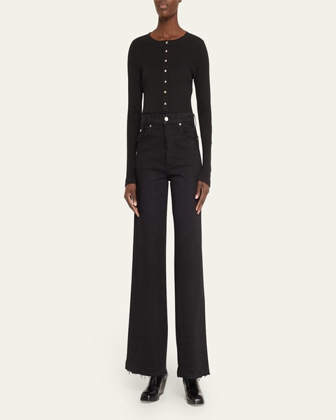 Frida Straight Raw Hem Jeans