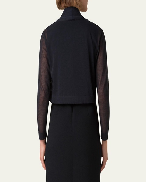 Shawl Sheer Cropped Cardigan