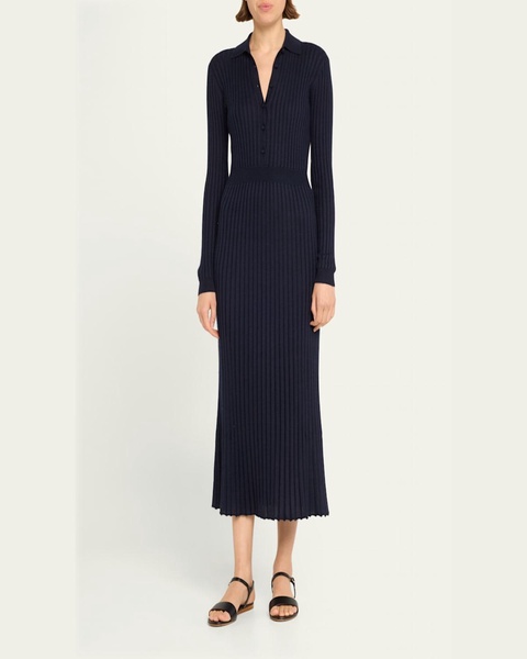 Ardor Cashmere-Blend Ribbed Midi Dress