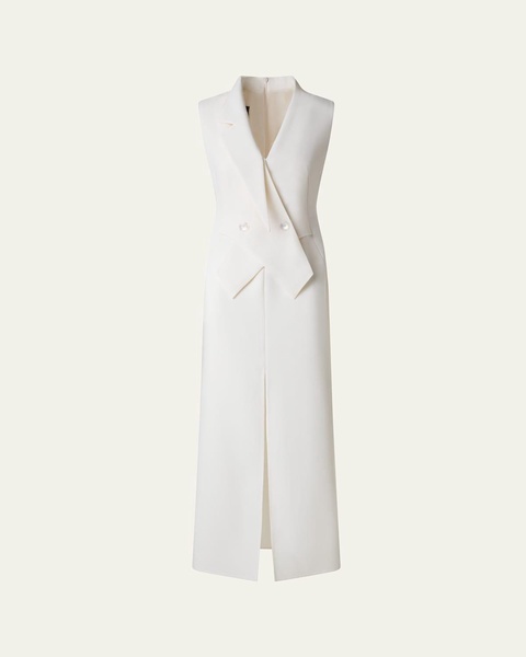 Double-Face Wool Midi Sheath Dress