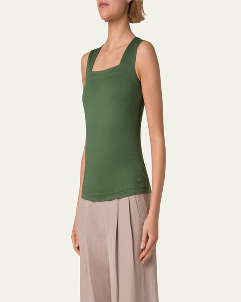 Modal Stretch Square-Neck Top