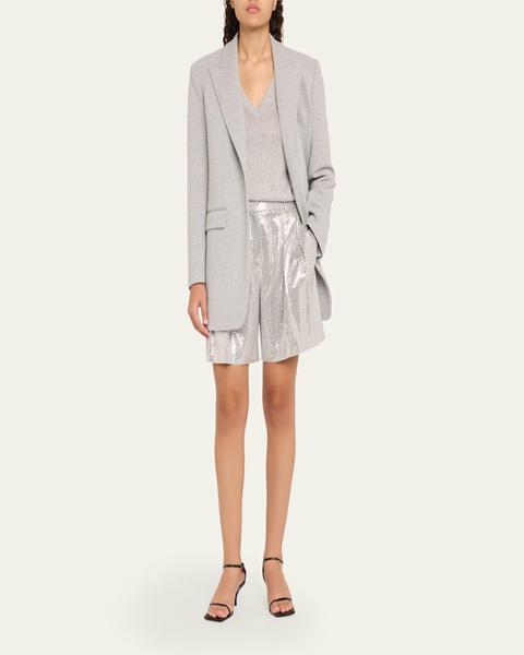 Single-Breasted Jersey Boyfriend Blazer