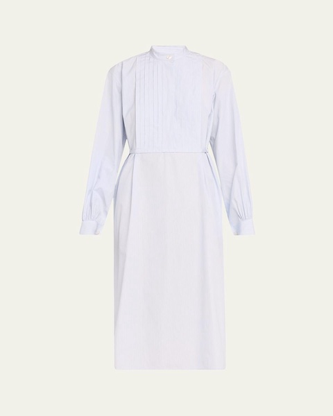 Multi Stripe Cotton Midi Shirtdress