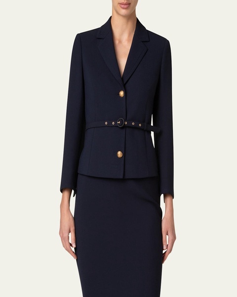 Belted Button Down Blazer