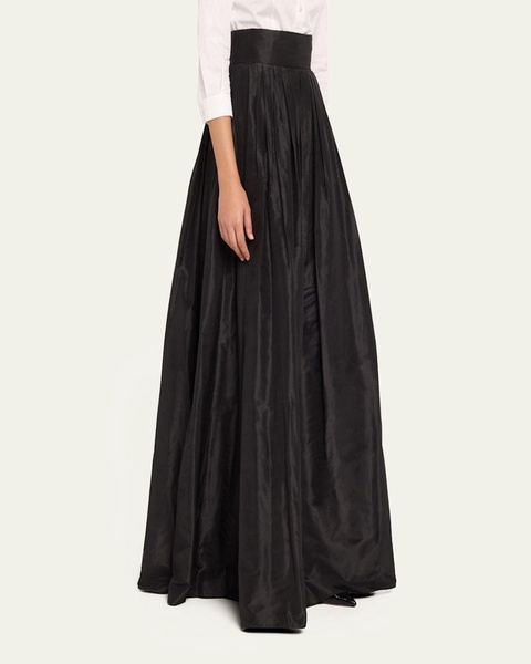 Pleated Silk Ball Skirt