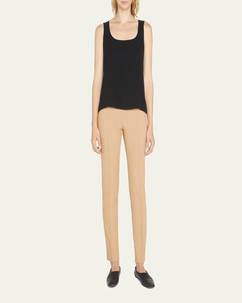 Scoop-Neck Silk Georgette Tank Top