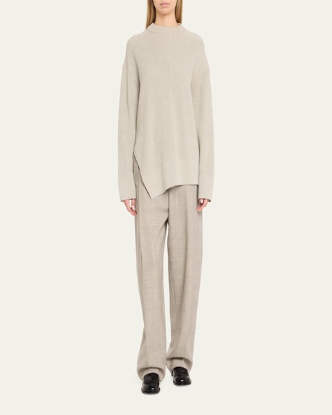 Asymmetric Ribbed Sweater