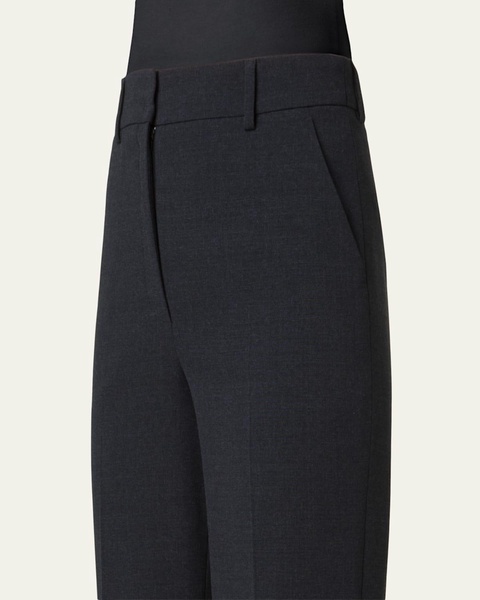 Florine Wide Leg Wool Stretch Double-Face Pants