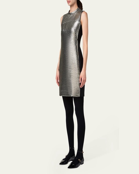 Laminated Corduroy Mini Dress