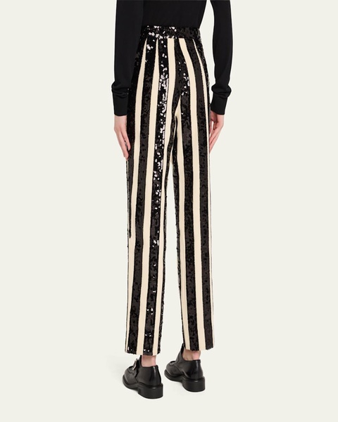 Grandstand Hall Stripe Sequined Trousers