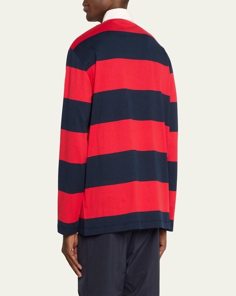 Men's Striped Rugby Polo Shirt