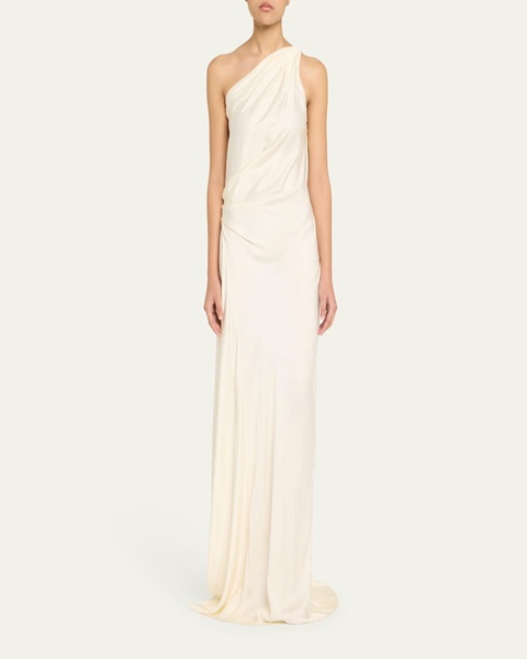 Aster One-Shoulder Satin Gown