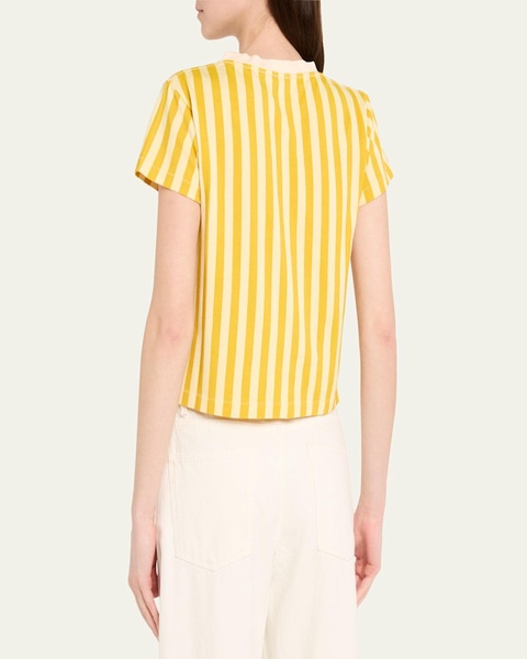 Medalist Stripe Embroidered Tee