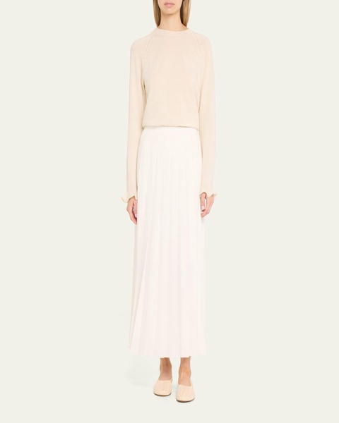 Bead-Trim Cashmere Sweater