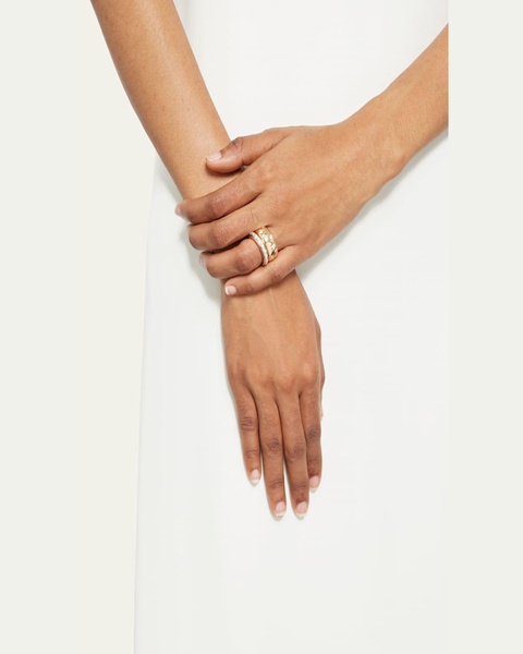 Iconica 18K Rose and White Gold Ring with Diamonds