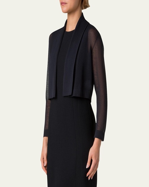Shawl Sheer Cropped Cardigan