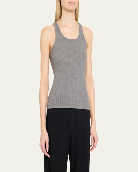 Di Maria Ribbed Scoop-Neck Tank