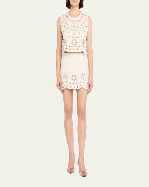 Tavy Embellished Cut-Out Crop Top