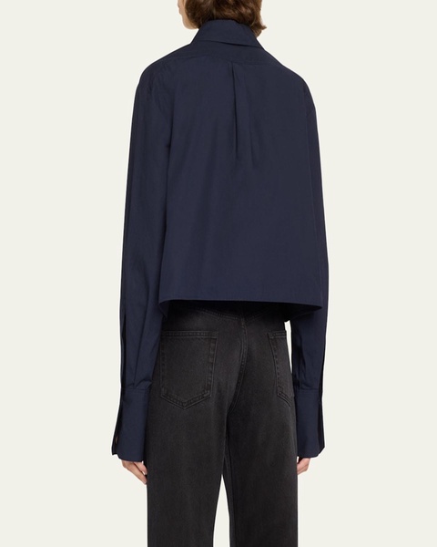 Cam Pleated Long-Sleeve Top