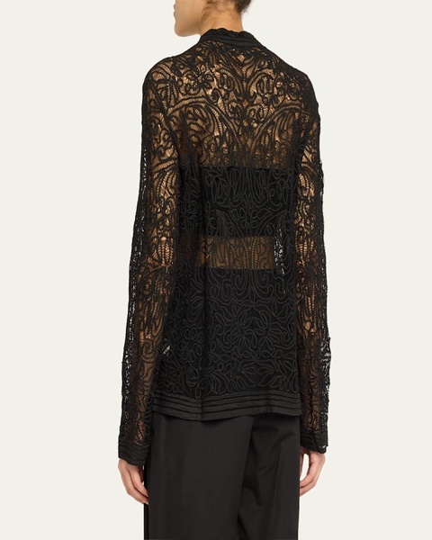 Blooming Threadwork Lace Shirt