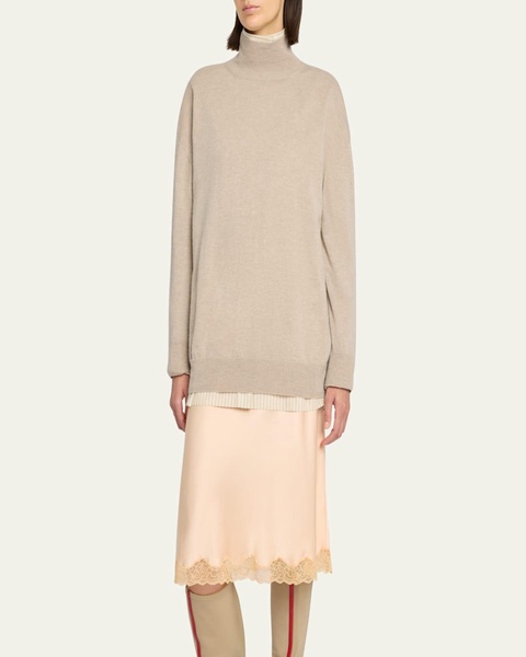 Jabari Mock-Neck Oversized Cashmere Sweater