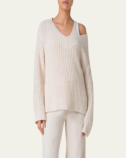 Loose Summer Tweed Knit Sweater