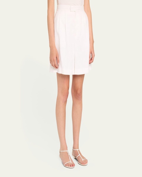 Lucia Pleated Linen Shorts