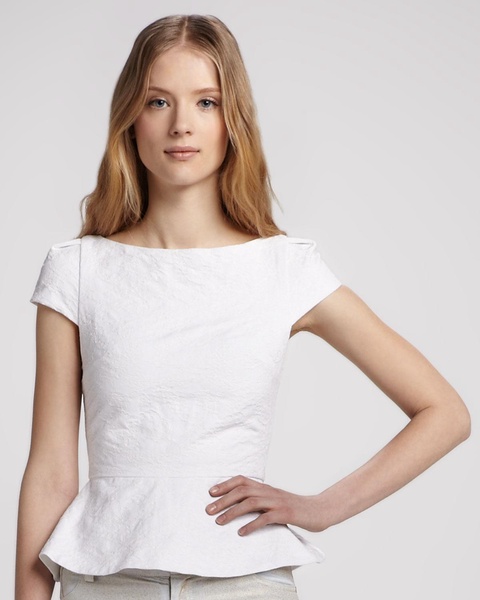Soft Touch 3/4-Sleeve Metallic Jersey T-Shirt