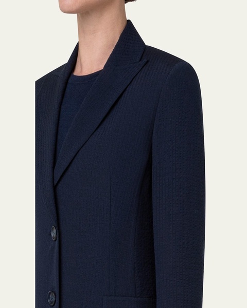 Percival Single-Breasted Seersucker Jacket